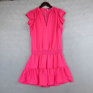 Amanda Uprichard Lela Romper Shocking Hot Pink Size Medium